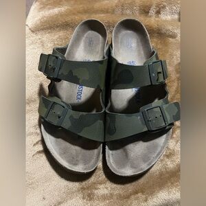 Birkenstock Camouflage Green Sandals